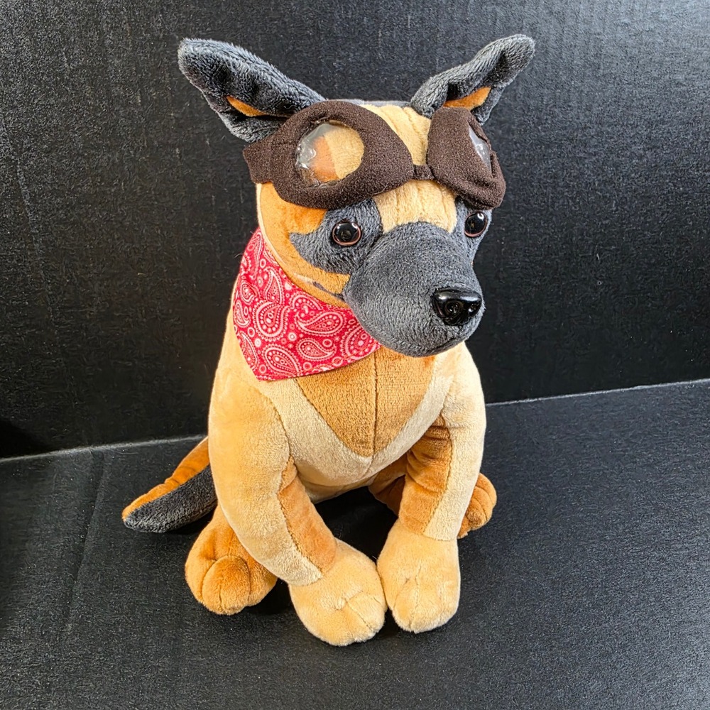 Bethesda Fallout 4 Dogmeat Plush German Shepherd with Goggles and Bandana 10"